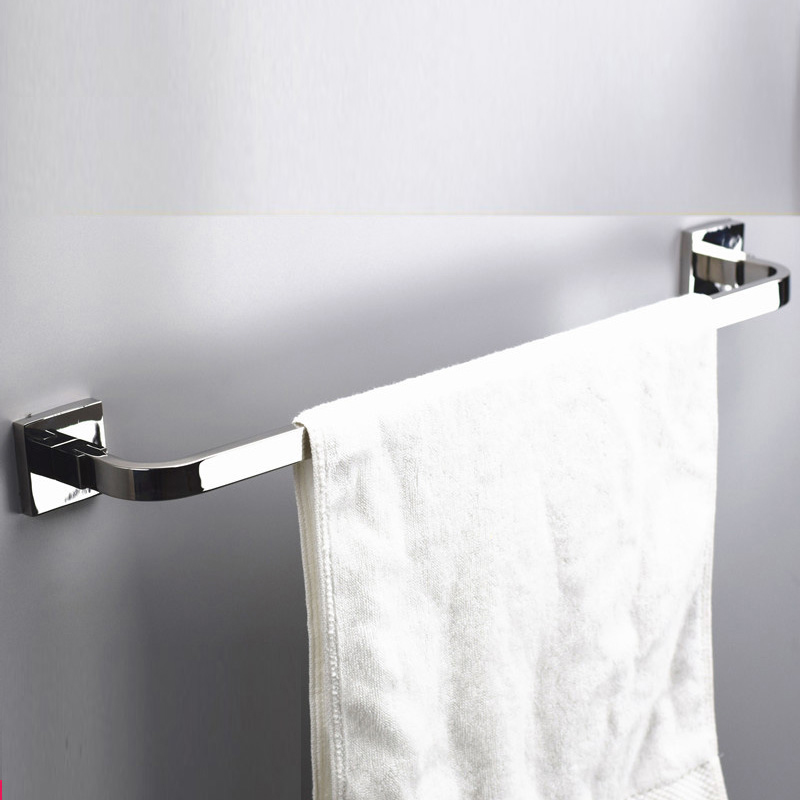 German Upscale Bathroom Round Towel Single Pole 304 Stainless Steel Bath Towels Towel Rack Hardware Pendant Free