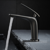 New products German high-end all-copper gun grey toilet surface basin tap hot and cold water table basin washbasin bath cabinet