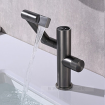 New German high-end all-copper wire drawing gun grey bathroom surface basin tap hot and cold table basin bathrobe shower head