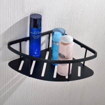 German high end black 304 stainless steel triangular basket corner stand body bath lotion shelve toilet anti-fall paint