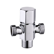 Germany copper tee angle one inlet and two outlets of the double-row effluent fen shui fa yi fen er water stop valve switch toilet