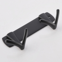 German high-end full copper door rear toilet black coat hook Hook row Hook bathroom single coat hook free of punching