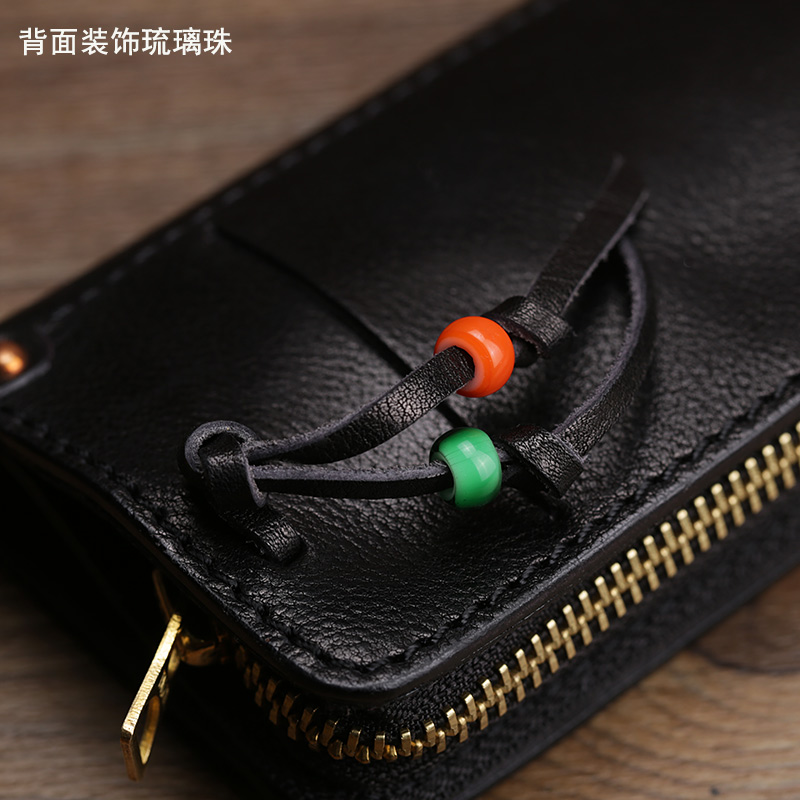 Cổ điển làm bằng tay người đàn ông và phụ nữ da chìa khóa túi đa chức năng xe điều khiển từ xa gói thẻ gói lớp đầu tiên da cá tính ví móc khóa coach