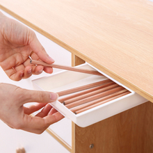 桌下无痕粘贴抽屉式隐藏收纳盒