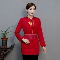 Красная женская топ + фартук