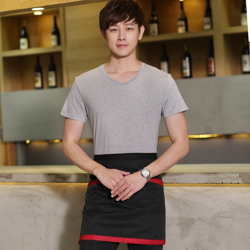 quần áo công việc Waiter của ngắn tay T-shirt nhà hàng ăn uống sữa nhanh trà nướng lẩu khách sạn hè váy cô gái