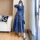 Spring French floral dress women's 2023 spring new women's clothing waist waist celebrity temperament high-end skirt