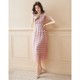 Chiffon dress women's summer dress 2023 spring new women's dress French lace pink temperament high-end skirt