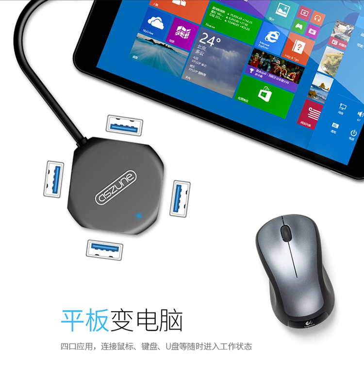 Bộ chia USB 3.0 một cho bốn máy tính xách tay tốc độ cao chuyển đổi máy tính xách tay đa giao diện Trung tâm mở rộng trung tâm USB - USB Aaccessories quạt mini cầm tay