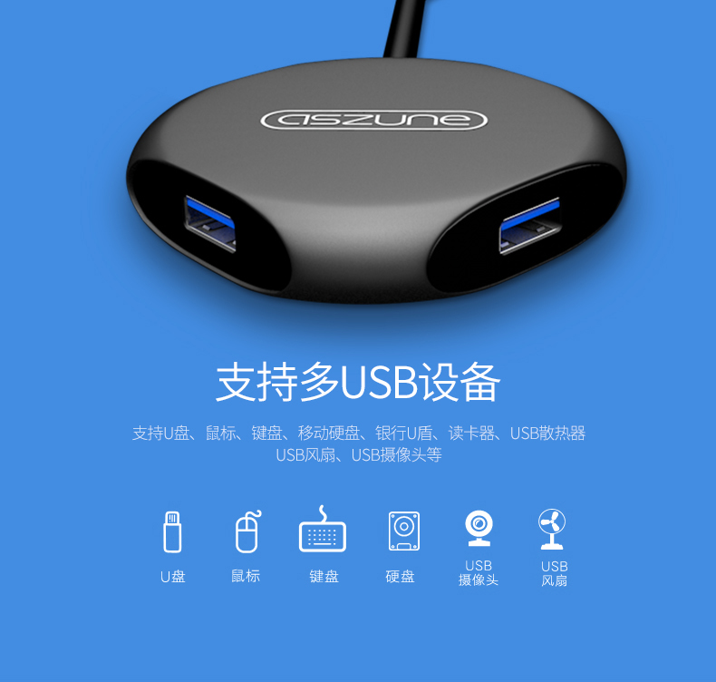3.0 usb splitter kéo bốn đa máy tính giao diện USP dài hạn nhà sưu tập máy tính xách tay trung tâm chuyển đổi xốp - USB Aaccessories các loại cổng sạc