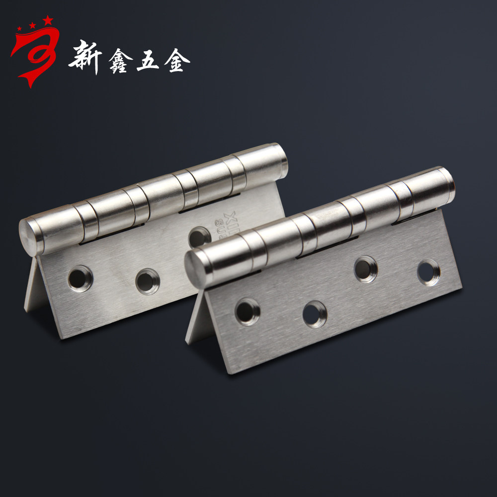 Thickened 304 stainless steel primary-secondary hinge 4-inch free notched letter invisible door hinge Indoor wooden door hinge hinge