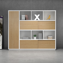 Assembly cabinet Four-layer mobile door lattice cabinet Data cabinet General Managers office file cabinet Entrance cabinet Storage cabinet