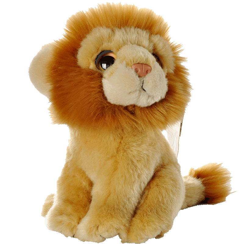 Libi Young Simulation Lion Plush Toys Car Lion Doll Children's Toys Early Education Prop
