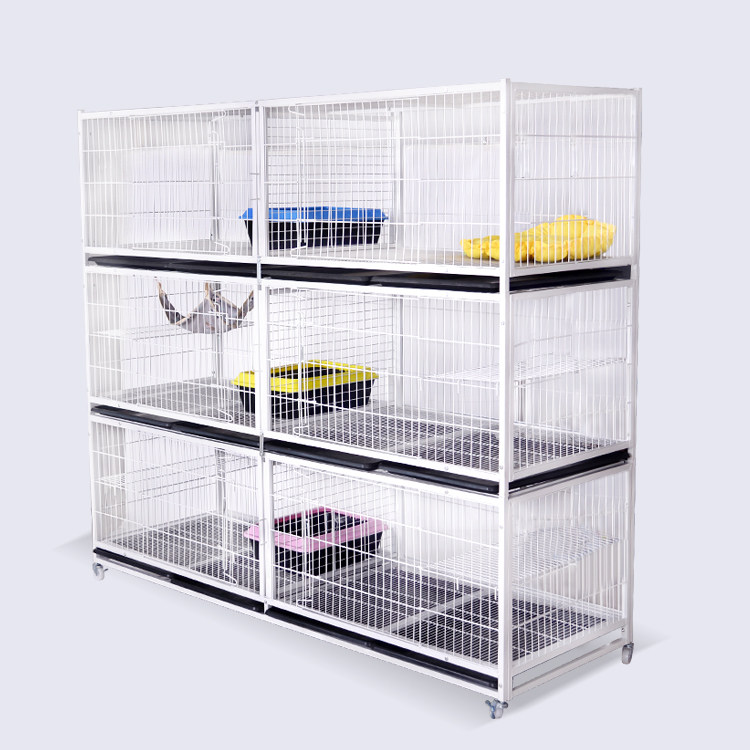 Threetier breeding cat and dog pet cage assembled breeding large