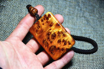 Taihang cliff cypress no matter brand aging high oil hand pieces of raw materials full of tumor scars Solid wood brand Wen play car hanging small pendant