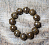 Gloomy golden silk Nanmu hand string small leaf Zhennan Ebony green material 2 0 Buddha beads full of Gentian collection