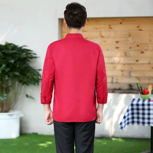 Рабочая одежда шеф-повара, мужская осенняя и зимняя одежда с длинными рукавами, одежда для приготовления пищи на кухне в столовой отеля, одежда для персонала магазина лапши