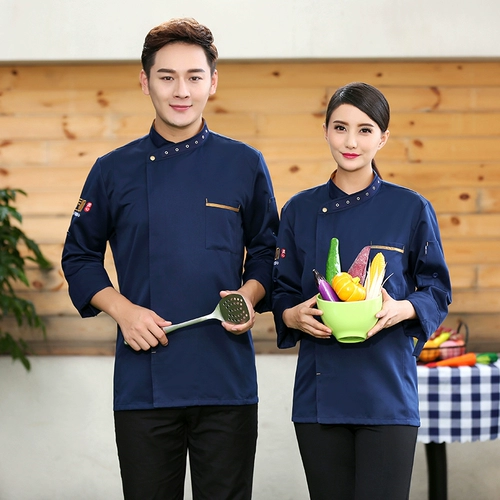 Высокий шеф -повар обслуживание длинные -насыщенные осенние и зимние отели кафетерий обратно кухонная шеф -повар