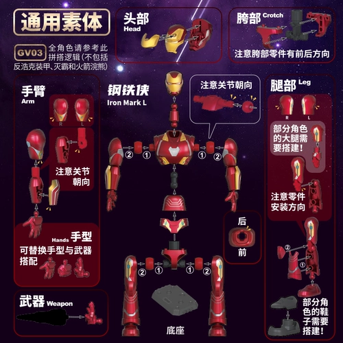 布鲁可 Конструктор, деревянный человек, герои, игрушка для мальчиков, фигурка, Марвел