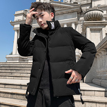 2020 Winter new cotton clothes mens clothing Han version shorts upright collar loose thickened youth casual cotton padded jacket anti-chill