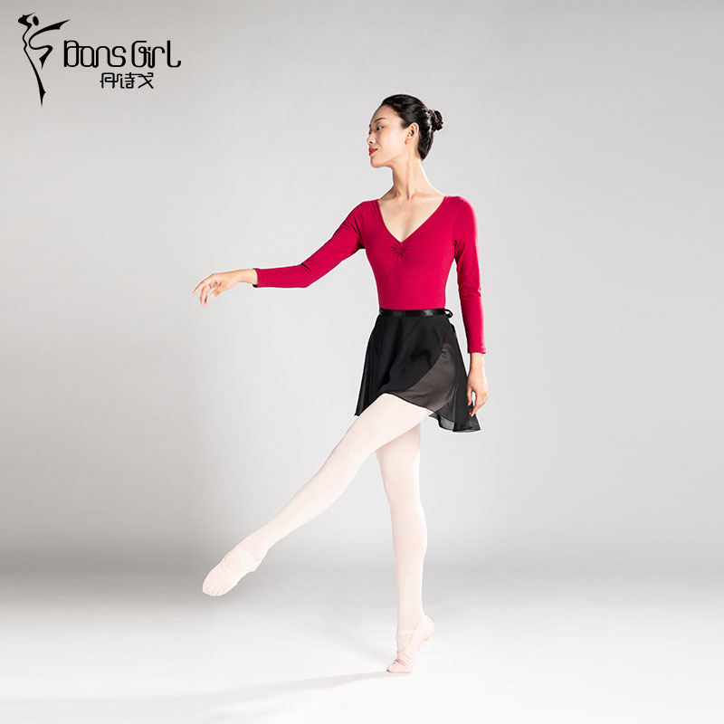 Dan Poetry Golength Sleeves Temperament Ballet dance suit Training clothes body Gymnastics Suit Gymnastics to wear a body yoga clothes