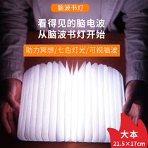 LED rechargeable book page lamp brain wave idea control creative portable page folding bedroom desk lamp