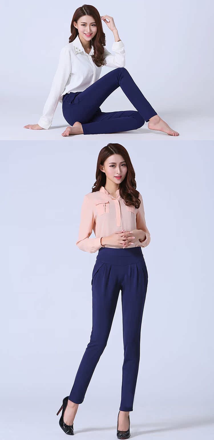 Mùa thu và mùa đông cộng với nhung dày quần harem thường quần nữ mùa thu Phiên bản Hàn Quốc cỡ lớn là quần lửng nữ chân quần nữ quần áo