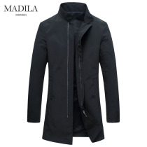 Mati la wind coat mens fashion handsome stand-up collar business casual 2021 spring and autumn new youth short slim jacket