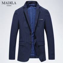 Martella thin suit men 2021 Spring fashion slim vertical stripes back split casual suit mens jacket
