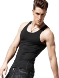 Мужской спортивный эластичный черный летний жилет для спортзала без рукавов для тренировок, в обтяжку, для бега, быстрое высыхание