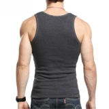 Удерживающий тепло утепленный черный спортивный зимний хлопковый жилет для спортзала для отдыха, в обтяжку