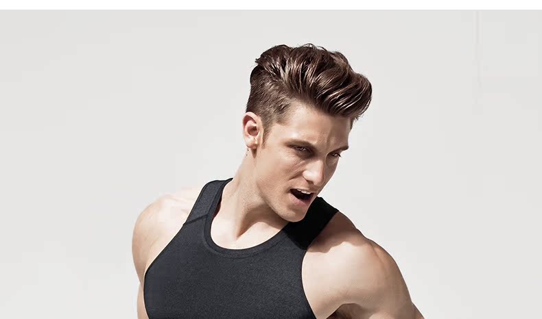 Quần vest bó sát màu đen Mới tập thể dục thấm mồ hôi và quần áo thể thao nhanh khô áo thể dục chấm com