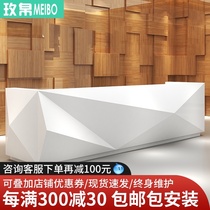 Rose silk paint front desk Company reception desk Simple modern beauty salon Hotel creative bar Welcome desk Cashier