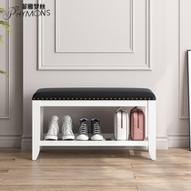 Nordic shoe stool shoe cabinet foot home into the door wearing shoes stool storage can sit shoe rack test shoes solid wood simple modern
