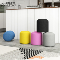 huan xie deng sofa stool stool coffee table stool wood stool fabric small round stool pi deng foot Children short stool