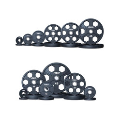 Repforce Pu Hexagonal Barbell Plates, Large Hole Plates, Environmentally Friendly and Odorless