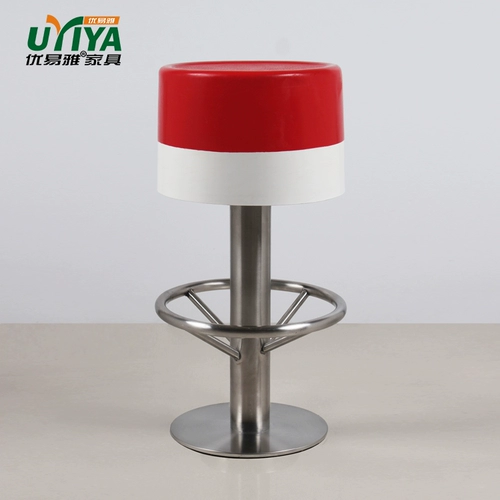 Пользовательский барный стул KFC из нержавеющей стали с фиксированной стой