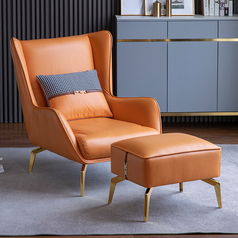 Single Chair Light Lavish Laziness sofa Nordic modern minimalist Living room Small family Type Balcony Leisure Chair Tiger Chair Mesh Red