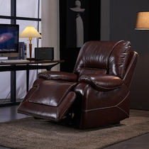First-class space sofa cabin full cowhide living room functional sofa leisure bedroom reclining chair large apartment theater lazy chair