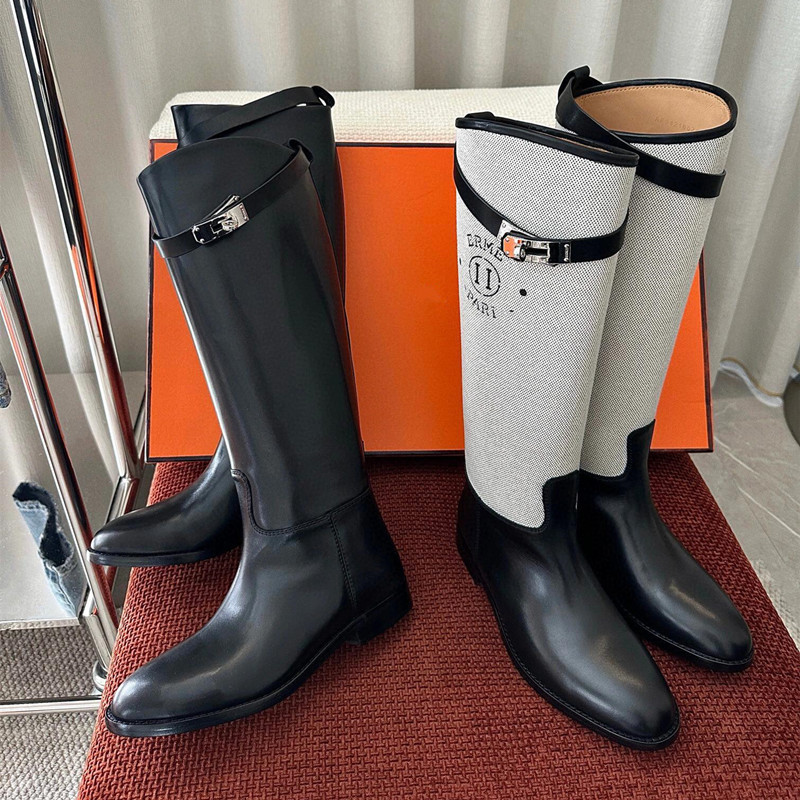 Classic Genuine Leather Buckle British Style Riding Boots Single Boots 2024 Autumn and Winter Thick-Leg Long High-Tube Leather Boots for Women Classic Genuine Leather Buckle British Style Riding Boots Single Boots 2024 Autumn and Winter Thick-Leg Long High-Tube Leather Boots for Women