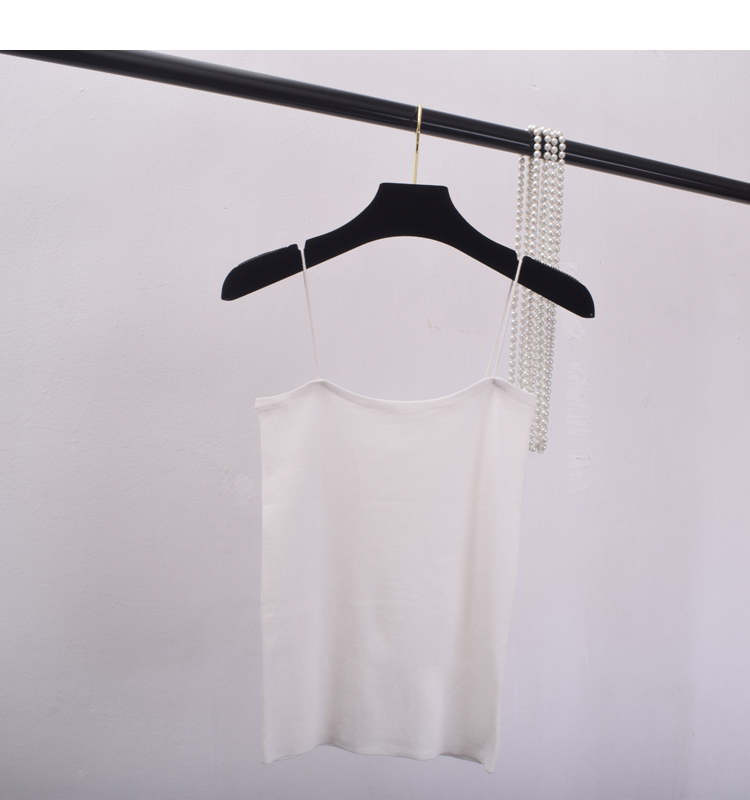 GG Slim không tay Back phiên bản hàng đầu Hàn Quốc của áo sơ mi kẻ sọc hoang dã chic nữ mùa hè mặc vest sinh viên ngắn thời trang nữ