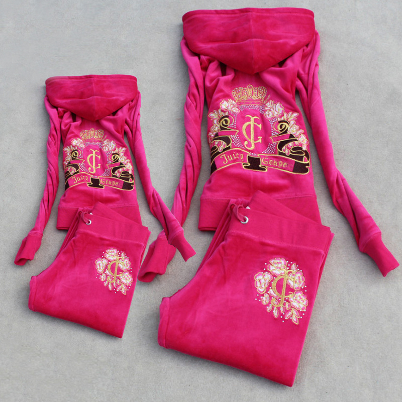 2022 spring and autumn new children's sports suit juicy grape baby velvet sweater suit girls tide