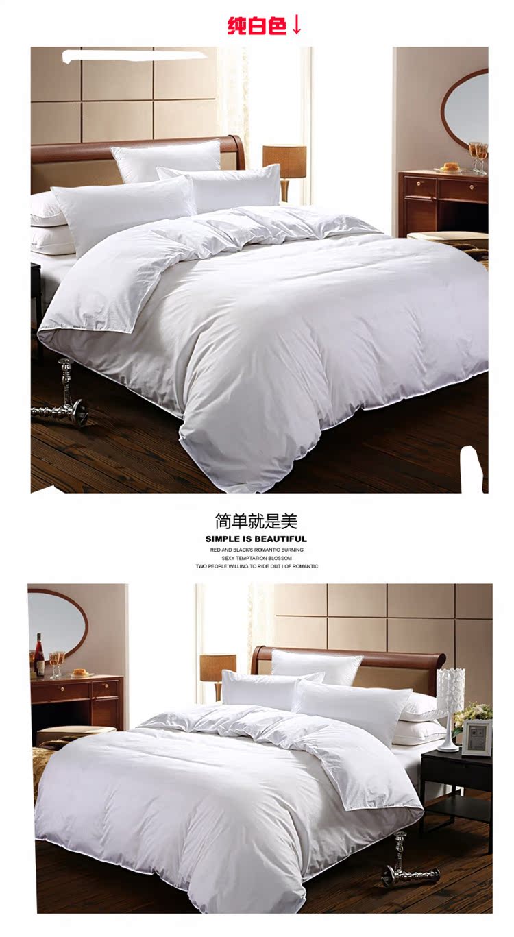 Bông chăn mảnh duy nhất của bông 230 200 * 1.8m 1,5m khách sạn giường ngủ chăn đơn giản trắng tăng gấp đôi đơn - Quilt Covers bộ chăn ga gối đẹp