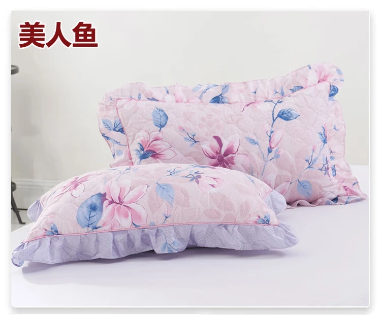 Vỏ gối bằng vải cotton dày, cặp bằng vải bông và vải bông đơn goi cao su non