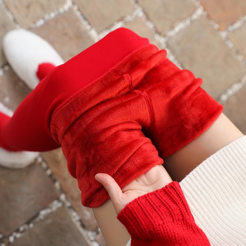 Red Leggings for Women, Suitable for Weddings, Spring, Autumn, and Winter, Plus Size, Fleece-Lined, Thickened, for the Year of One's Birth, Pantyhose for Outerwear, One-Piece Pants Red Leggings for Women, Suitable for Weddings, Spring, Autumn, and Winter, Plus Size, Fleece-Lined, Thickened, for the Year of One's Birth, Pantyhose for Outerwear, One-Piece Pants