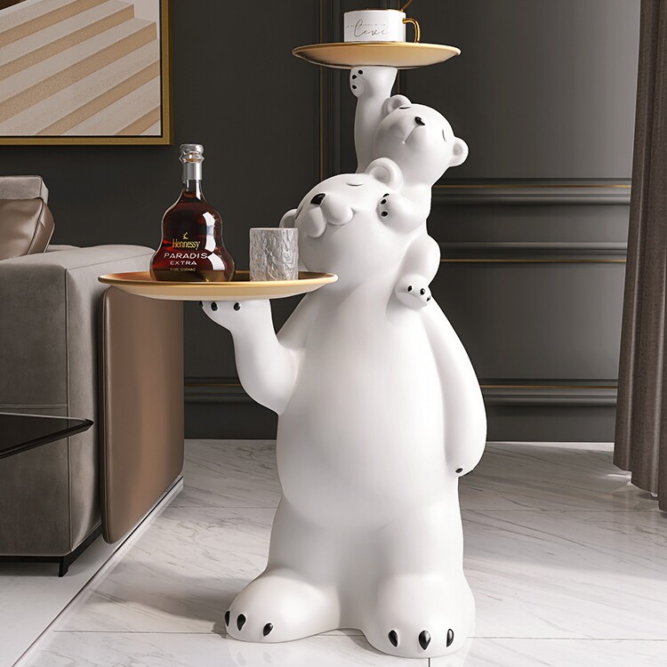 Violence bear large floor ornaments living room sofa polar bear tray housewarming new home gifts home decorations