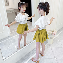 Girl set summer 2021 New Net Red foreign air two-piece set childrens summer Korean childrens clothing childrens summer Women