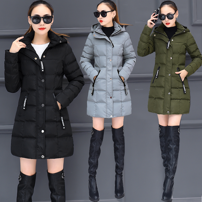 羽绒棉衣女中长款2018新款冬装上衣韩版冬季