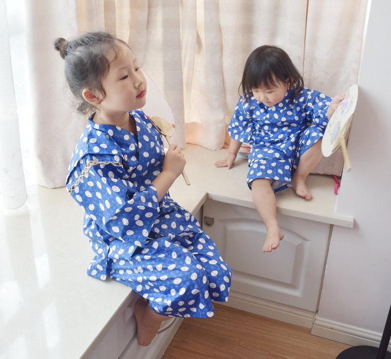 Nhật bản bông kimono đồ ngủ thiết nữ rất phẳng nhà dịch vụ và gió ngọc thỏ mồ hôi phòng tắm hơi phù hợp với cha mẹ và con phù hợp với đồ ngủ cho cả gia đình