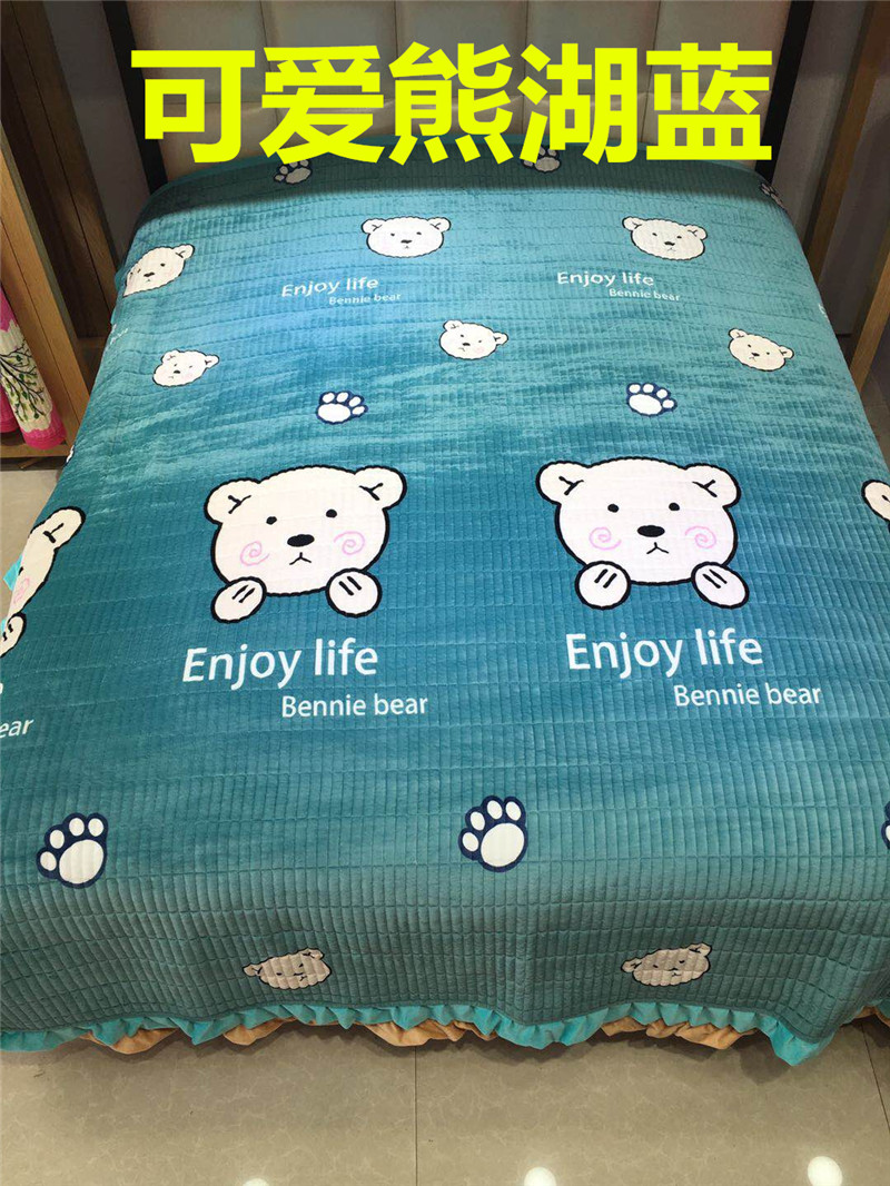Ren pha lê nhung trải giường đơn mảnh AB phiên bản quilted quilted bởi mat mat pad rửa bông dày tấm tùy chỉnh ga phủ giường